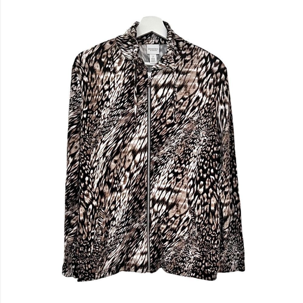 Chico’s Animal Print Long Sleeves Jacket size Large